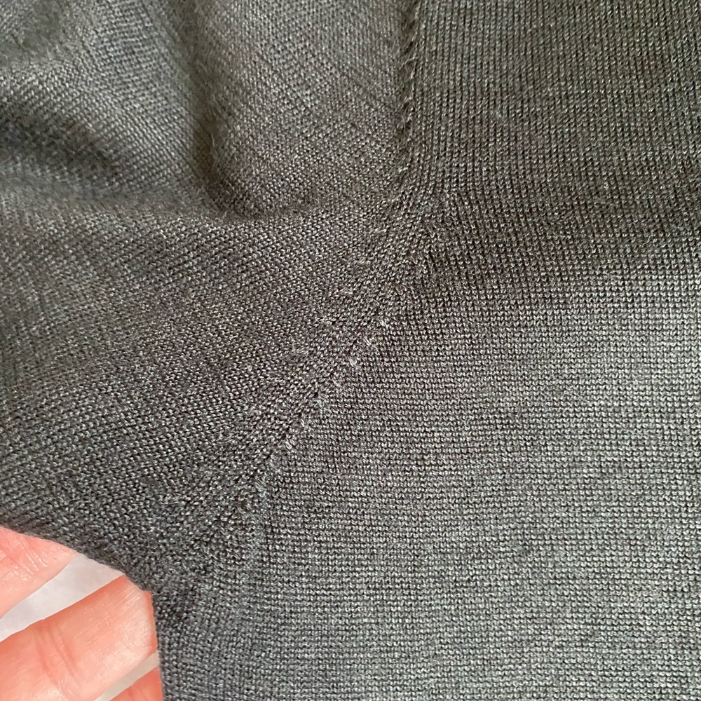 Old Money Mens Black Crewneck Knit Sweater Extra Large Wool Blend Minimalist - Picture 7 of 15